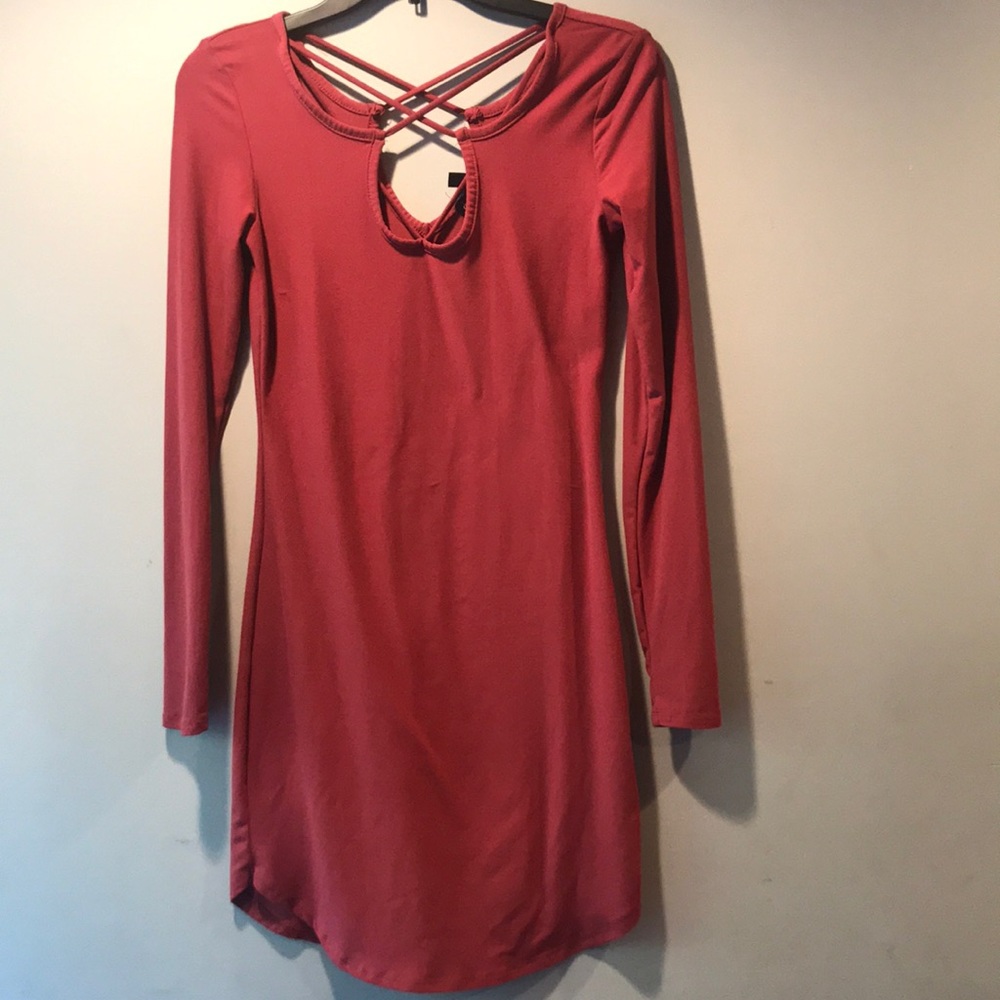 Long sleeve mini dress